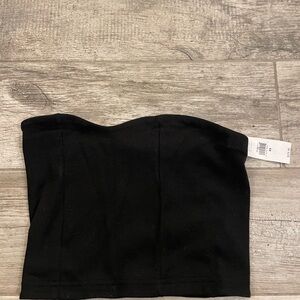 ❤️ GAP BLACK RIBBED STRAPLESS TUBE TOP SIZE XS NEW
